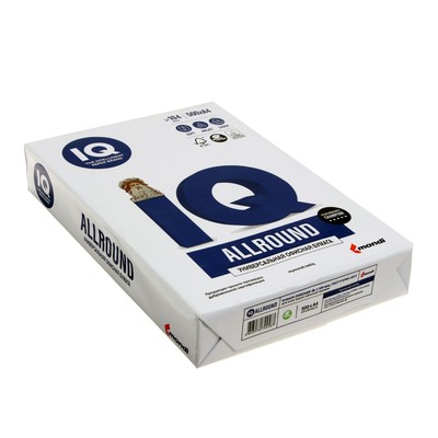 Бумага А4 500 л, IQ Allround, 80 г/м2, белизна 162% CIE, класс B (цена за 500 листов)