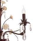 Люстра хрусталь классика "Розы и ковка" 3 лампы 40W Е14 основание коричневое 55х55х58 см - Фото 3