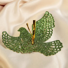 Украшение ёлочное "Птицы" (набор 3 шт) 11х7,5 см зелёный - Фото 2
