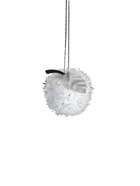 Ёлочные игрушки 6 шт. «Яблочко» 4 см, бело-серебристый 1399809