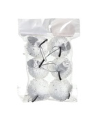 Ёлочные игрушки 6 шт. «Яблочко» 4 см, бело-серебристый - Фото 5