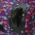 Сумка дорожная на колёсах "Цветы", 1 отдел, 1 наружный карман, бордовая - Фото 4