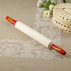 Скалка деревянная с ручками, 42×5 см, хохлома, МИКС - Фото 4