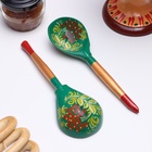 Ложка деревянная «Зеленушка», столовая, 19×6 см, хохлома, МИКС - Фото 8