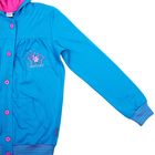 Спортивная куртка для девочки, рост 146 см, цвет бирюзовый/розовый (арт. CWJ 6615_Д) - Фото 3
