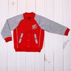 Куртка для мальчика, рост 92 см (52), цвет серый меланж/красный (арт. CSK 61057 (100)_М) - Фото 1