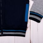 Куртка для мальчика, рост 104 см (56), цвет тёмно-синий/серый меланж (арт. CWK 61212_Д) - Фото 4