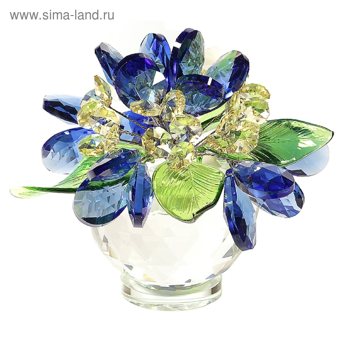 Хрустальные цветы в вазочке №61 DLM - Фото 1