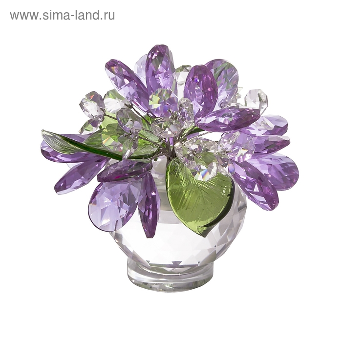 Хрустальные цветы в вазочке №61 VL - Фото 1