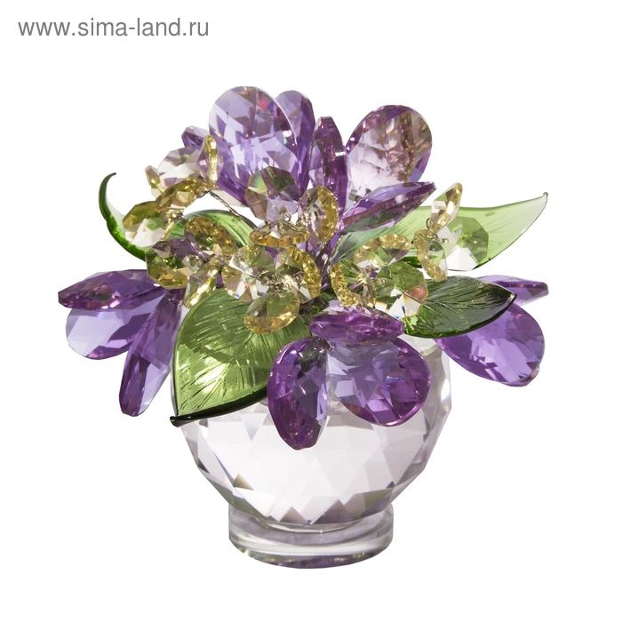 Хрустальные цветы в вазочке №61 VLM - Фото 1