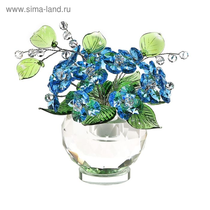 Хрустальные цветы в вазочке №53 Ant Green - Фото 1