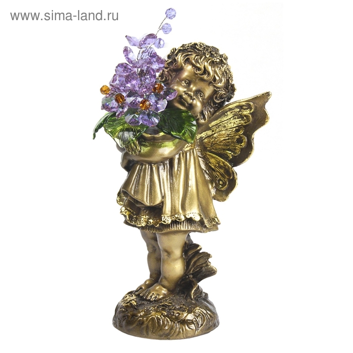 Статуэтка "Маленькая фея с хрустальными цветами" VL - Фото 1