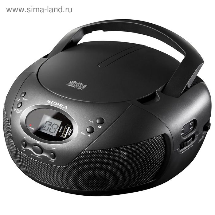 CD магнитола SUPRA BB-CD121U, черная - Фото 1