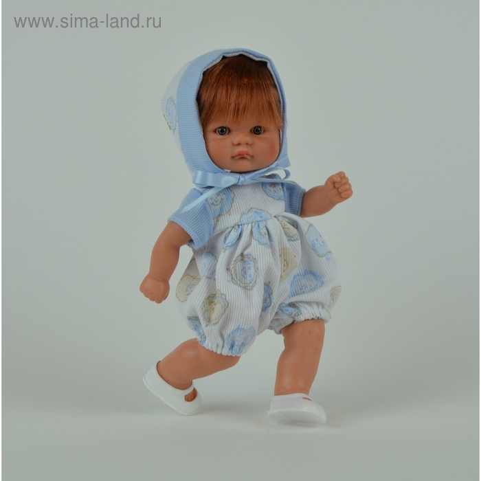 Кукла "Пупсик в бело-голубом костюмчике с барашками" - Фото 1
