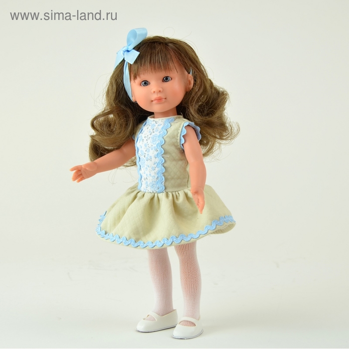Кукла "Селия" в фисташковом платье с голубой отделкой - Фото 1