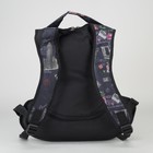 Рюкзак молодёжный на молнии "Париж", 2 отдела, 1 наружный карман, чёрный - Фото 3