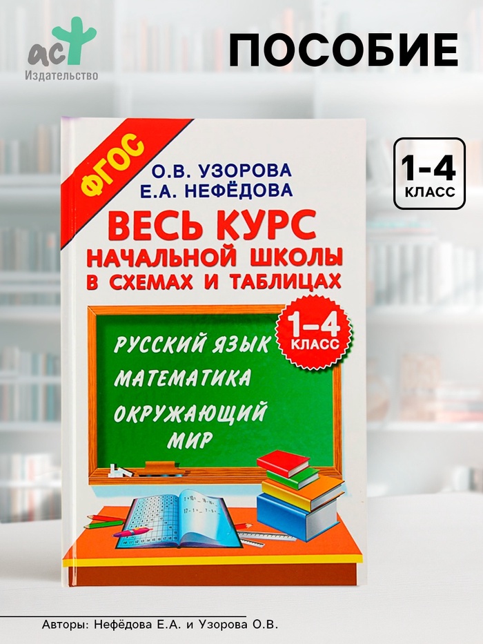 Пособие «Русский язык, математика, окружающий мир. Весь курс начальной школы в схемах и таблицах» 1 - 4 класс - Фото 1