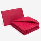 Комплект в кроватку для девочки одеяло(110*140см) и подушка(40*60см) ситец,синтепон, красный - Фото 1