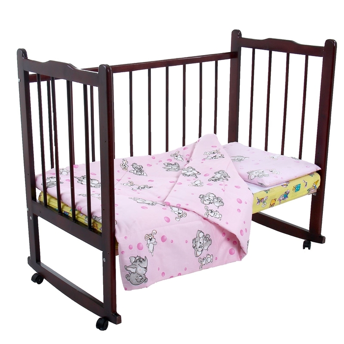 Комплект в кроватку для девочки одеяло(110*140см) с подушкой(40*60см) бязь,синтепон, МИКС - фото 1906820782