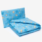 Комплект в кроватку для мальчика одеяло(110*140см) с подушкой(40*60 см) бязь,синтепон, МИКС - фото 8480822