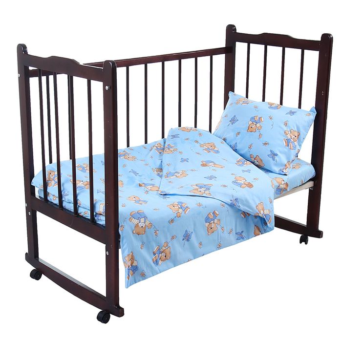 Комплект в кроватку для мальчика одеяло(110*140см) с подушкой(40*60 см) бязь,синтепон, МИКС - фото 1884745622