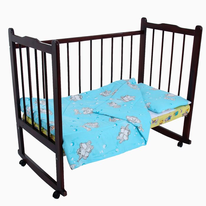 Комплект в кроватку для мальчика одеяло(110*140см) с подушкой(40*60 см) бязь,синтепон, МИКС - фото 1884745623