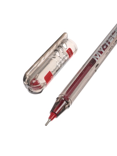 Ручка шариковая масляная Pensan My-Tech, узел-игла 0.7 мм, чернила красные