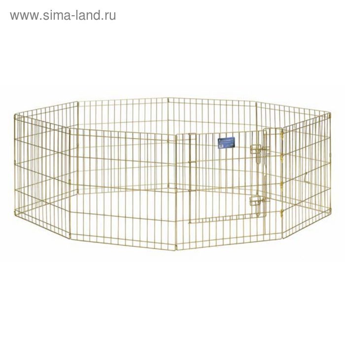 Вольер Midwest с дверью, 8 панелей, 61×61 см, позолоченный цинк - Фото 1