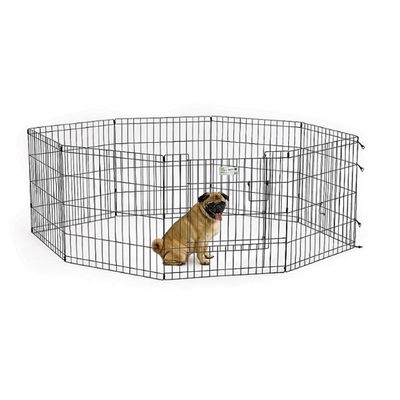 Вольер Midwest Life Stages с дверью, 8 панелей, 61×61 см, чёрный