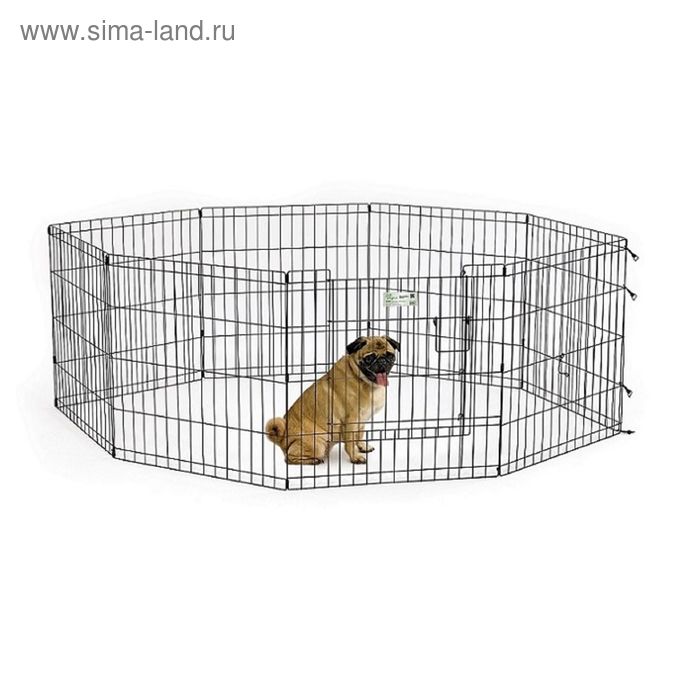 Вольер Midwest Life Stages с дверью, 8 панелей, 61×61 см, чёрный - Фото 1