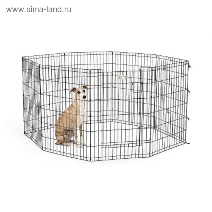 Вольер Midwest Life Stages с дверью, 8 панелей, 61×91 см, чёрный - Фото 1