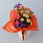 Коробка для цветов 2в1, 6х9 см, сборная, персиковый - Фото 1