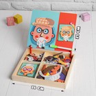 Конструктор магнитный «Весёлые рожицы»: карточки, маркер, магнитные элементы - Фото 2