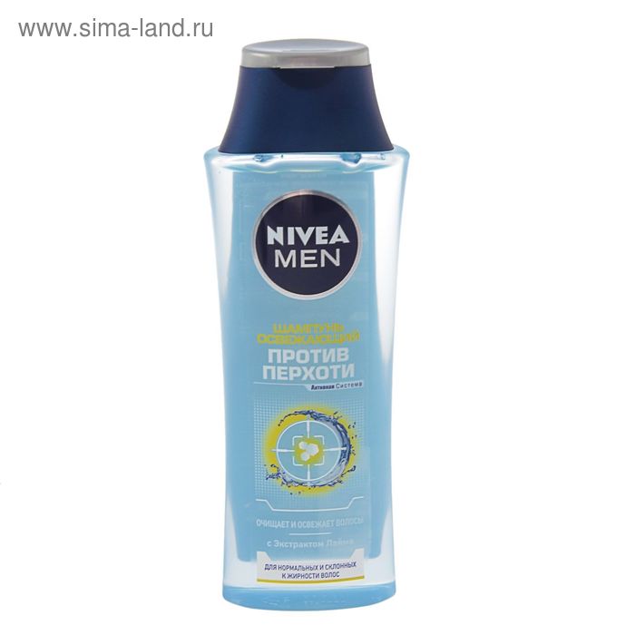 Шампунь Nivea Men «Освежающий», против перхоти, для нормальных и склонных к жирности волос, 250 мл - Фото 1