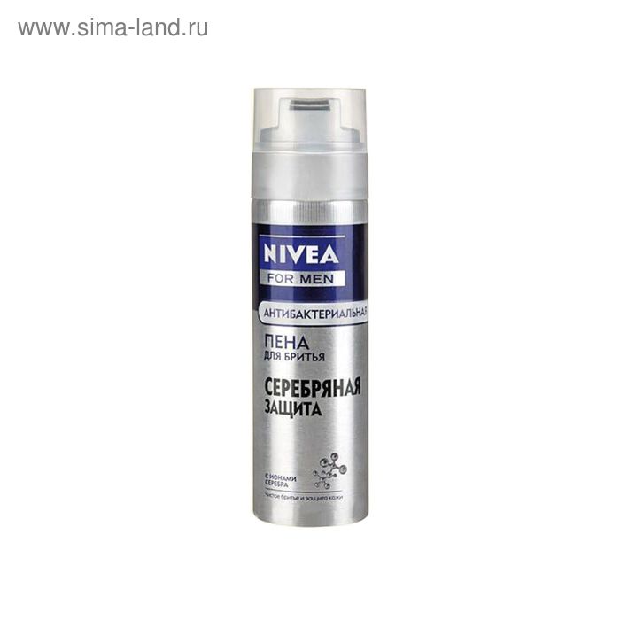 Антибактериальная пена для бритья Nivea for Men "Серебряная защита", 200 мл - Фото 1