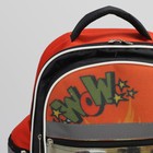 Рюкзак школьный на молнии "Первоклассник", 1 отдел , 1 наружный карман, цвет оранжевый/чёрный - Фото 4