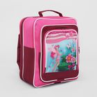 Рюкзак школьный, отдел на молнии, 2 наружных кармана, цвет розовый/бордовый - Фото 1