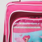 Рюкзак школьный, отдел на молнии, 2 наружных кармана, цвет розовый/бордовый - Фото 4