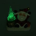 Сувенир световой керамика "Дедушка Мороз/Снеговик с мешком и ёлкой" МИКС 13х12,5х6 см - Фото 3