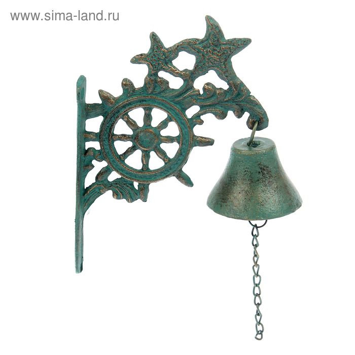 Сувенир колокол металл "Морские звезды" - Фото 1