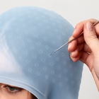 Шапочка для мелирования, с крючком, голубая - Фото 5