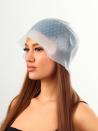 Шапочка для мелирования, с крючком, голубая - Фото 8