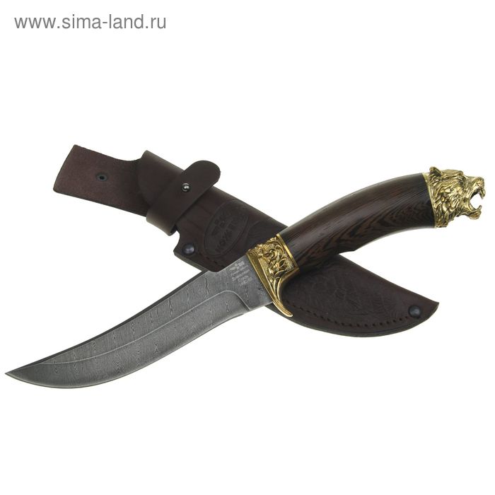 Нож нескладной "Пиранья" (2332)д, рукоять-венге, дамасская сталь - Фото 1