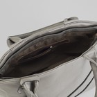 Сумка женская на молнии, отдел с перегородкой, наружный карман, цвет серый - Фото 5