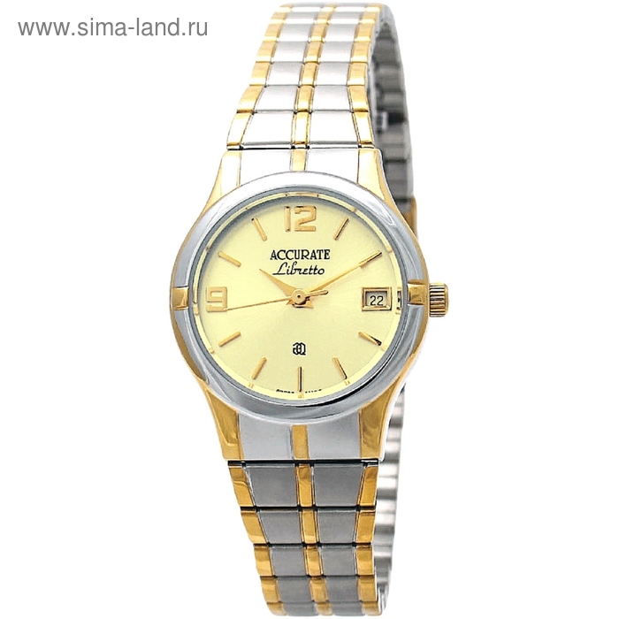 Часы наручные женские ACCURATE ALQ1934T gold - Фото 1