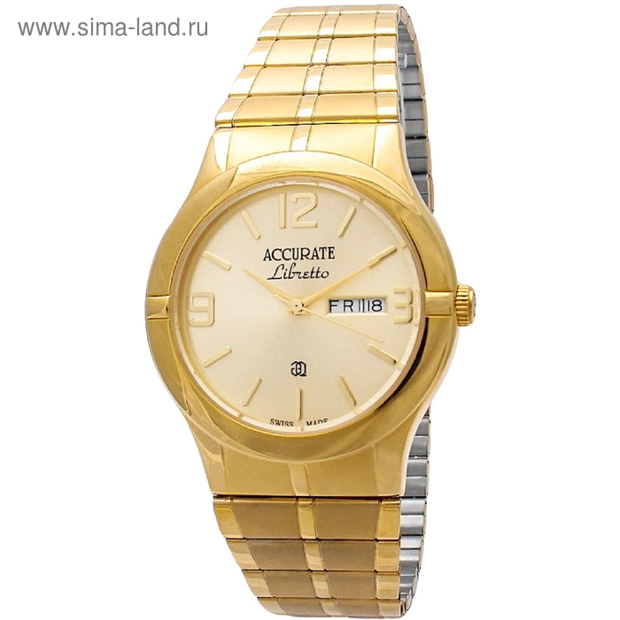 Часы наручные мужские ACCURATE AMQ1934 gold - Фото 1