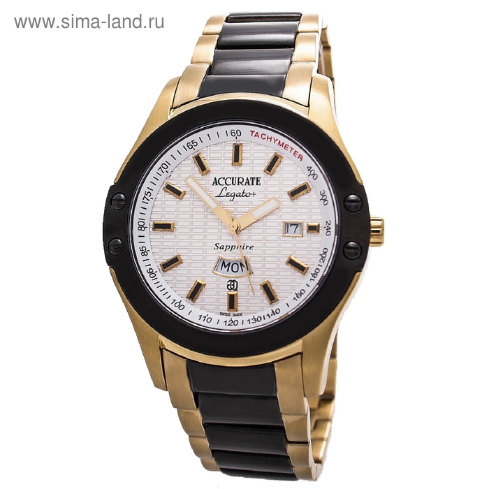 Часы наручные мужские ACCURATE AMQ1842BKT white - Фото 1