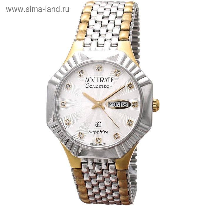 Часы наручные унисекс ACCURATE AMQ1910T white - Фото 1