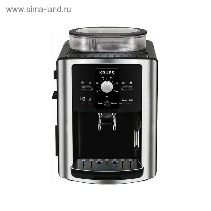 Кофемашина Krups EA8010PE, автоматическая, 1450 Вт, 1.8 л, серебристо-чёрная - Фото 1