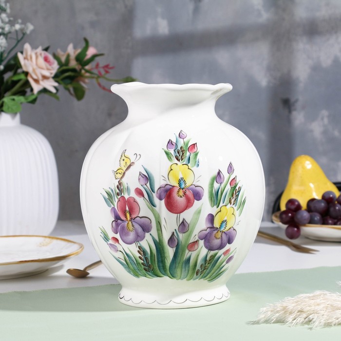 Ваза для цветов, сухоцветов «Ирис», 2.65 л, 16.5×16.5×21 см, 1 сорт, авт. Алдошина Л.В. - Фото 1